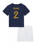 Francie Benjamin Pavard #2 Domácí dres pro děti MS 2022 Krátký Rukáv (+ trenýrky)
